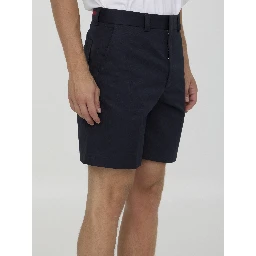 Bermuda shorts in double cotton twill
