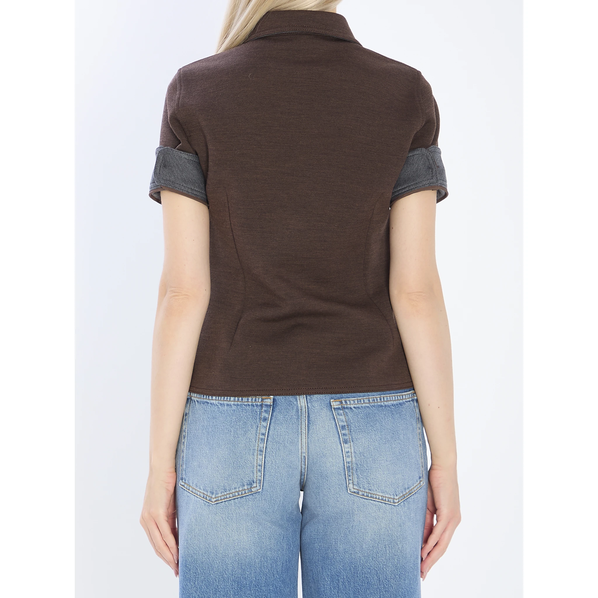 Cotton and wool jersey shirt