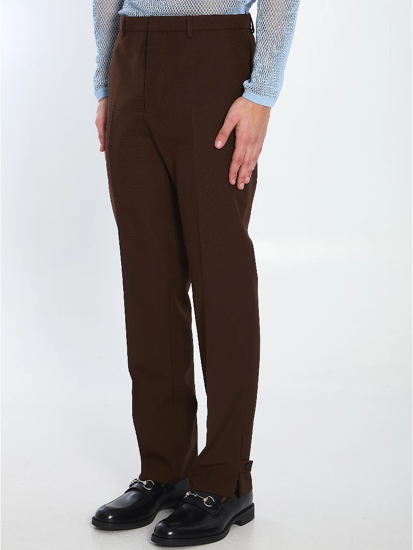 Wool twill trousers