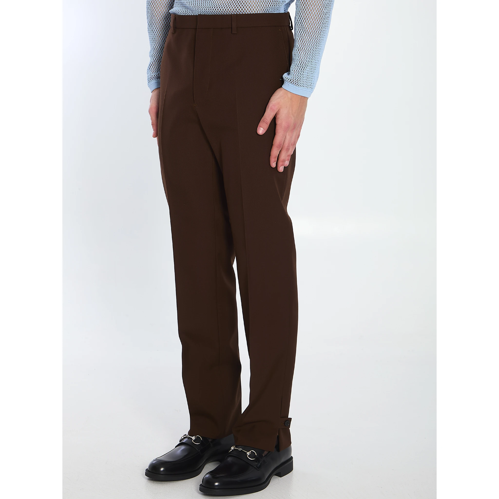 Wool twill trousers