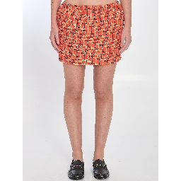 Printed mini skirt