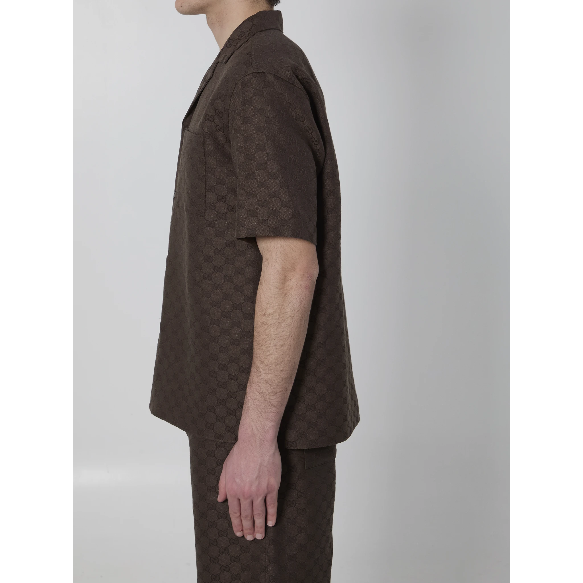 GG fabric bowling shirt