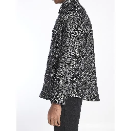 Reversible wool and GG denim shirt