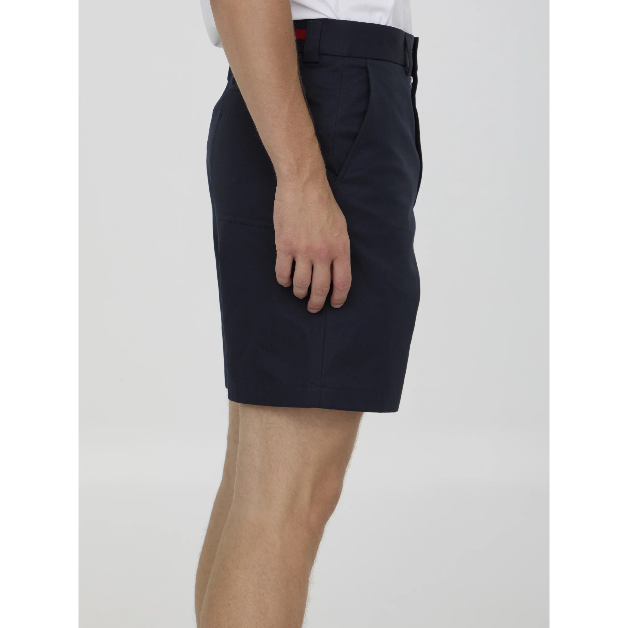 Bermuda shorts in double cotton twill
