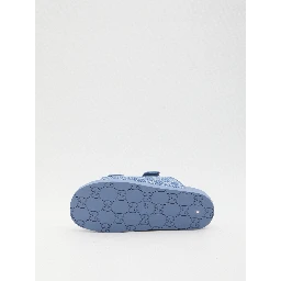 GG denim slide sandals