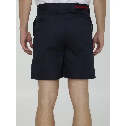 Bermuda shorts in double cotton twill