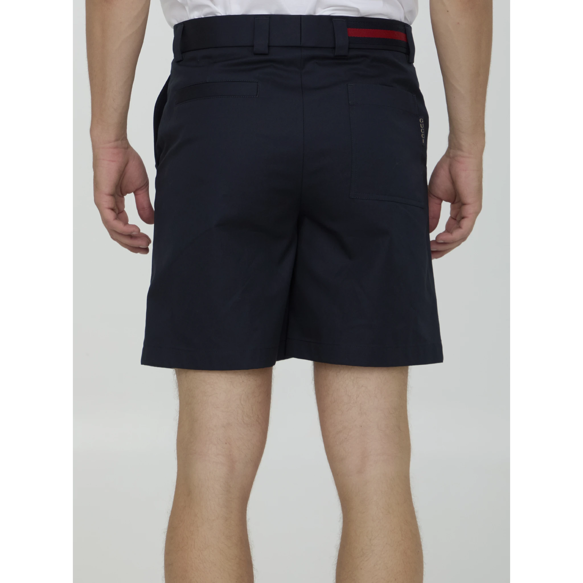 Bermuda shorts in double cotton twill