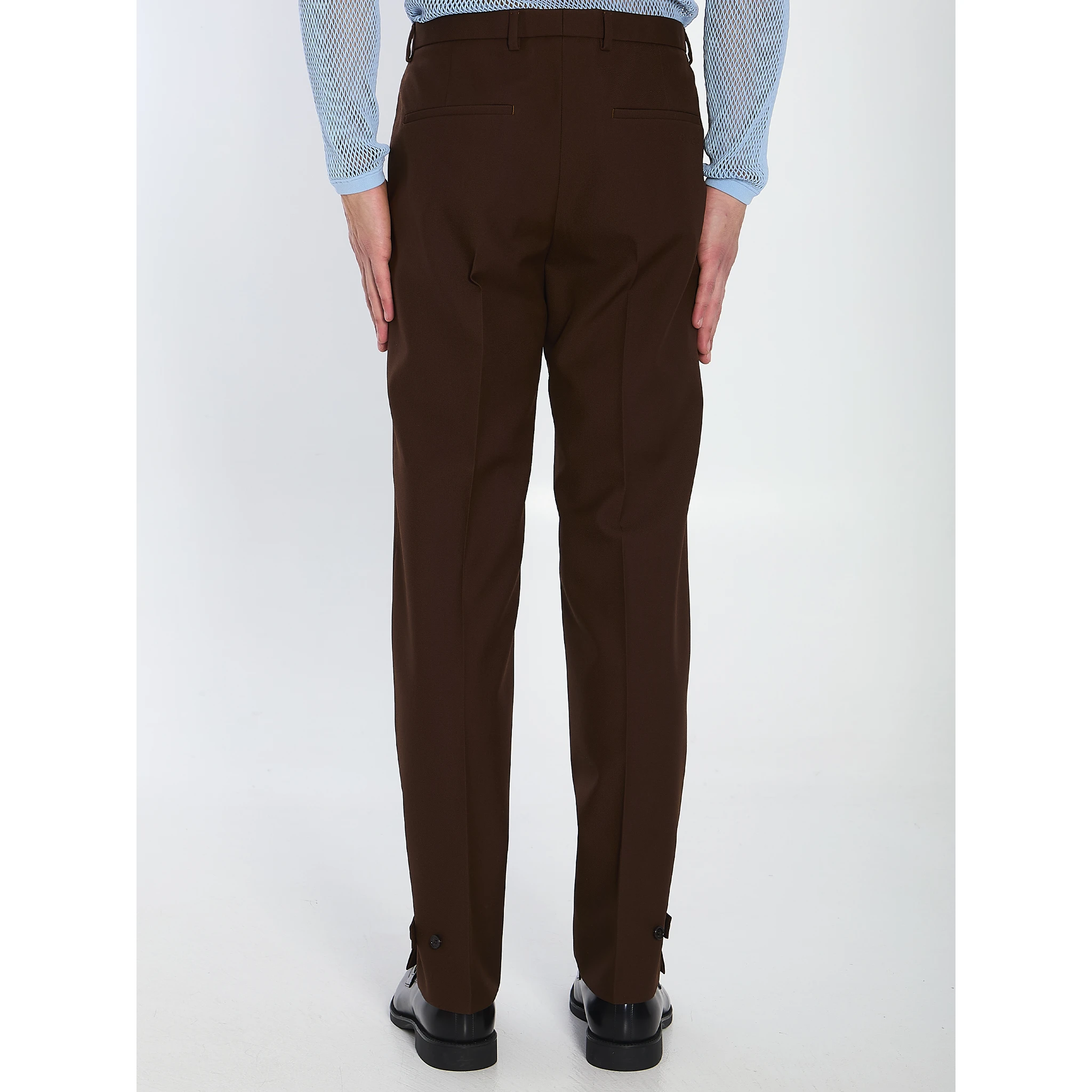 Wool twill trousers