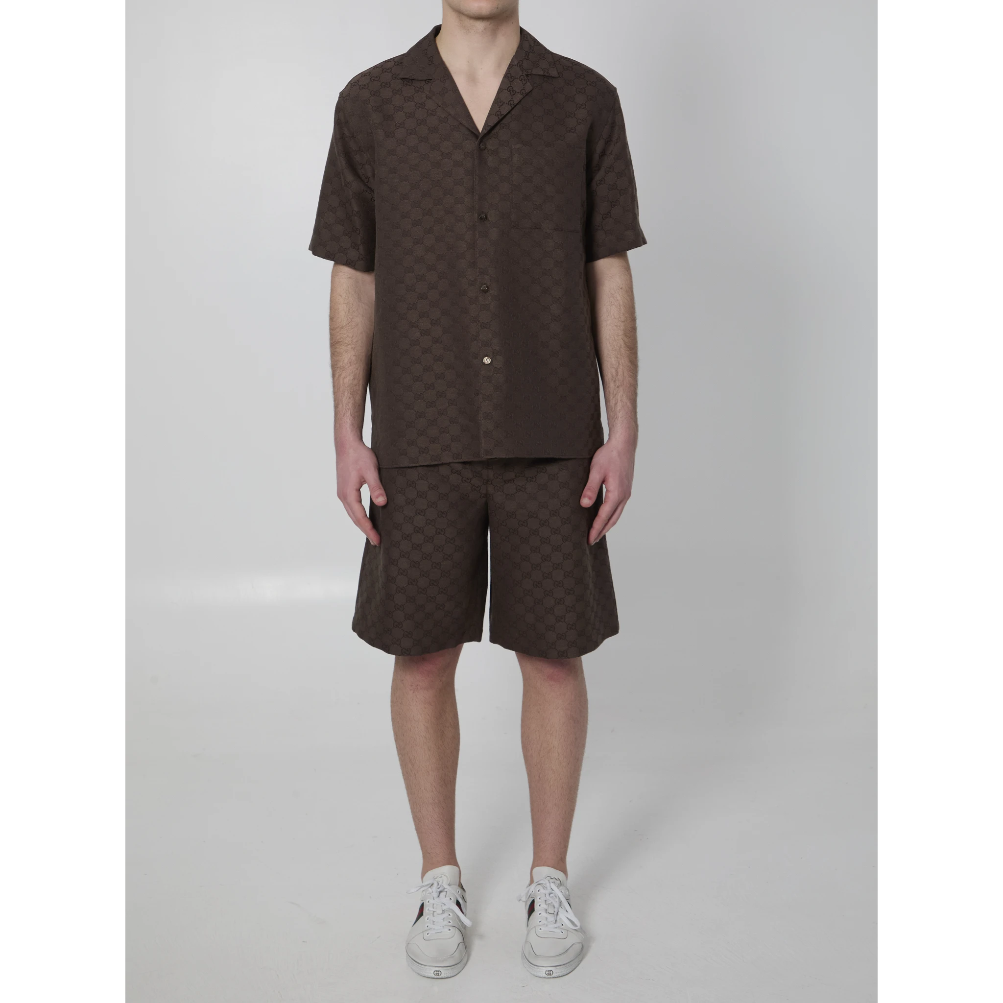 GG fabric bowling shirt