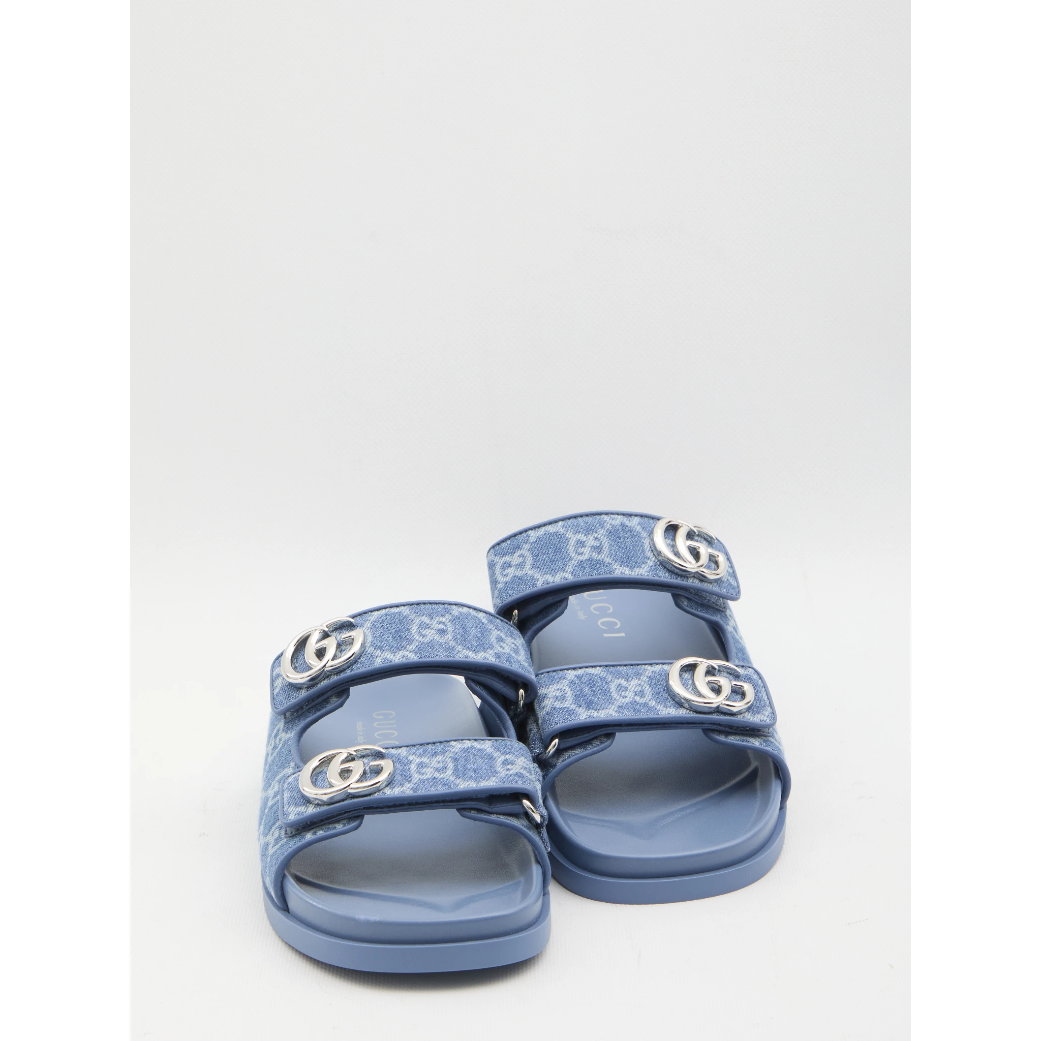 GG denim slide sandals