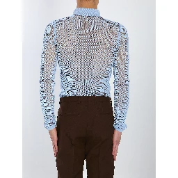 Technical mesh polo shirt