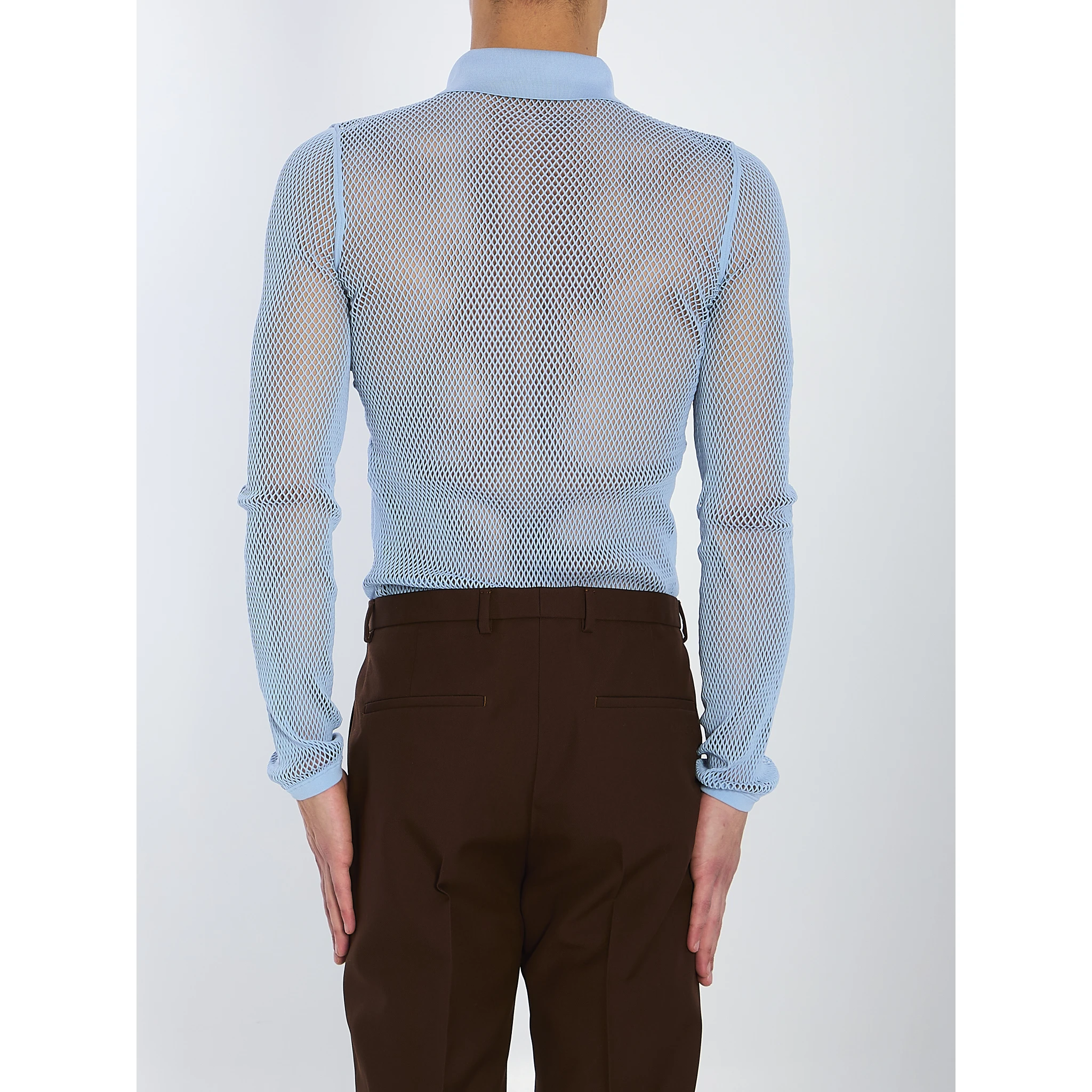 Technical mesh polo shirt