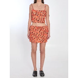Printed mini skirt