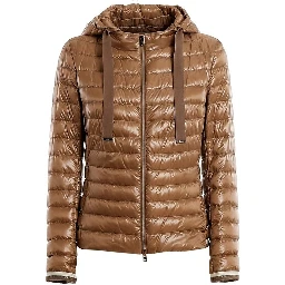 Brown Polyamide Shell Jacket