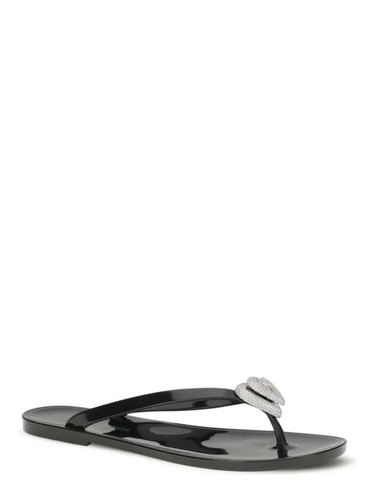 Black Rubber Flat Sandals alternative