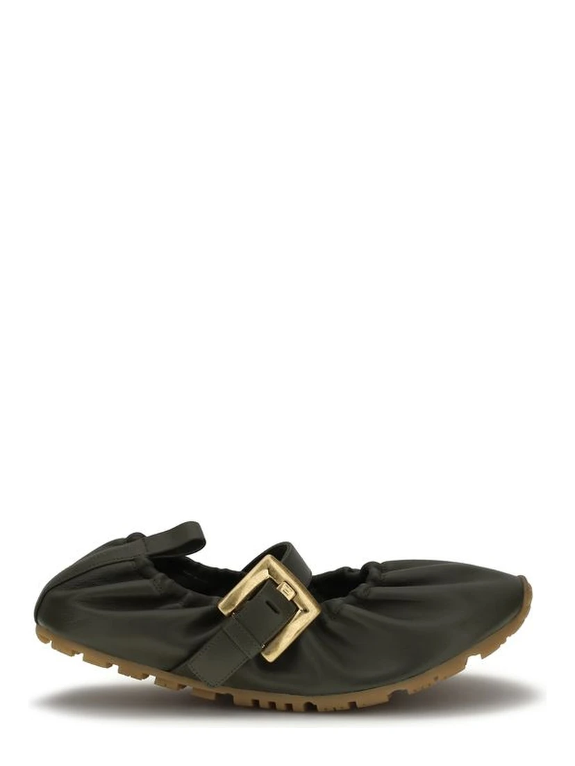 Bicolor Calf Leather Bos Taurus Ballet Flats