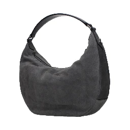 Gray Leather Shoulder Bag