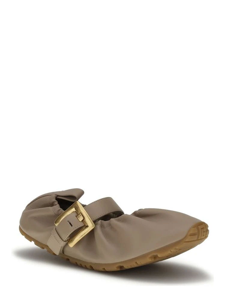 Beige Calf Leather Bos Taurus Ballet Flats alternative