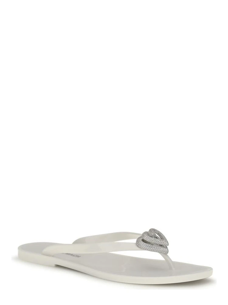 White Rubber Flat Sandals alternative