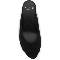 Black Calf Leather Bos Taurus Mules