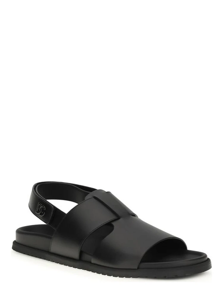 Black Calf Leather Bos Taurus Sandals alternative