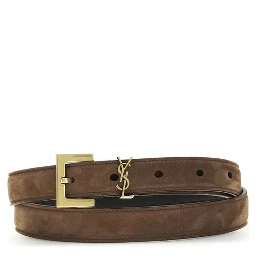 Brown Calf Leather Bos Taurus Thin Belt