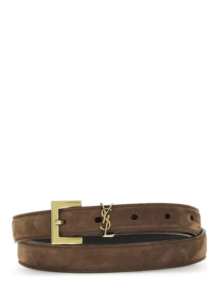 Brown Calf Leather Bos Taurus Thin Belt