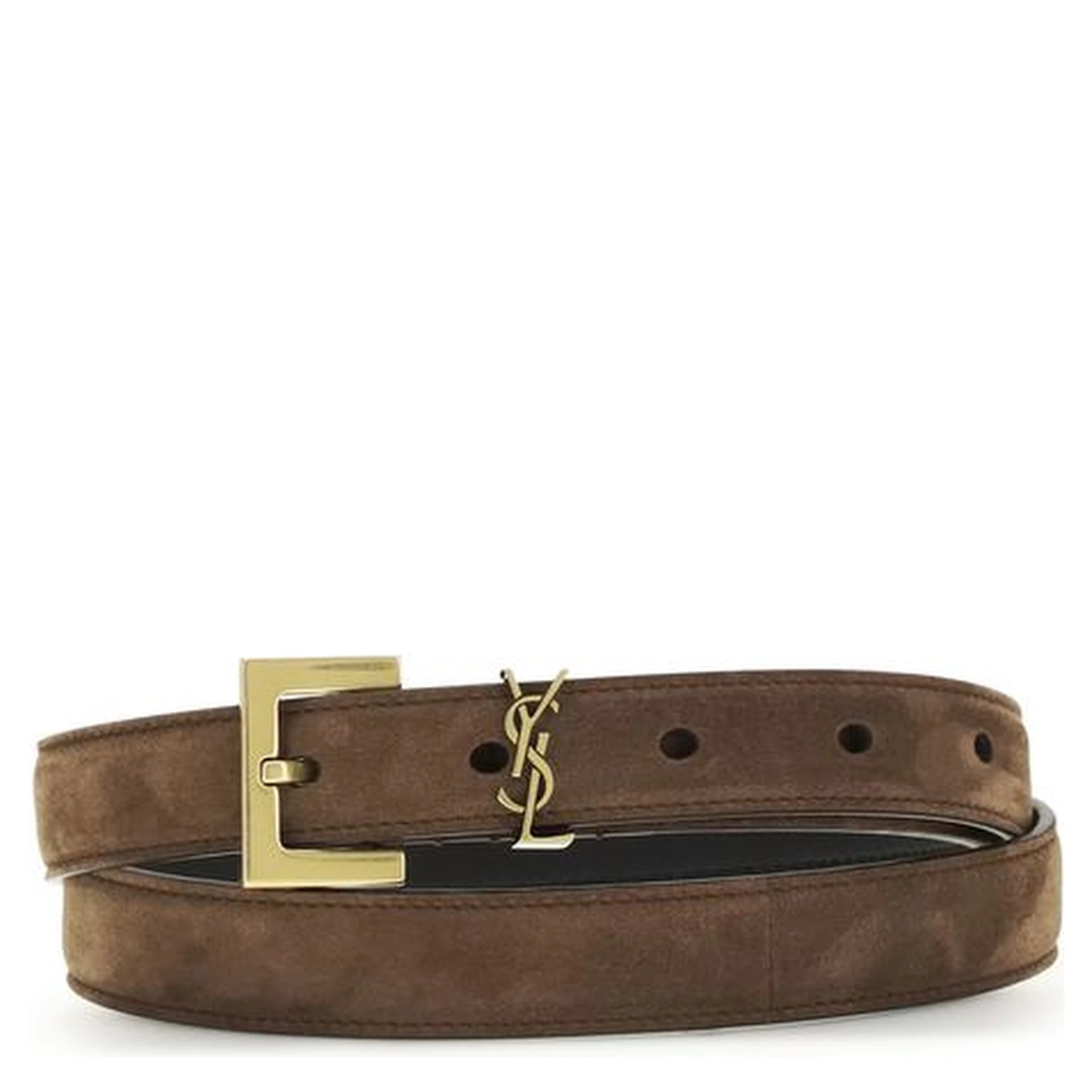 Brown Calf Leather Bos Taurus Thin Belt