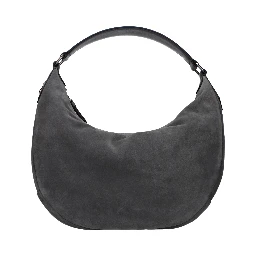 Gray Leather Shoulder Bag