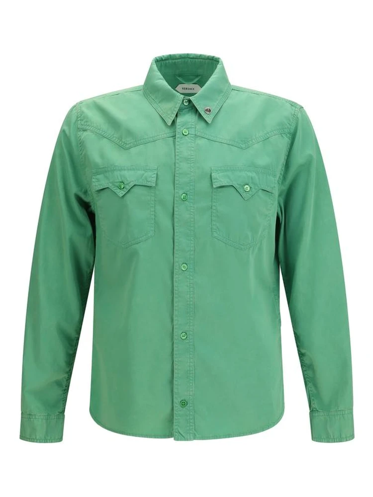 Bicolor Cotton Shortsleeve Shirt