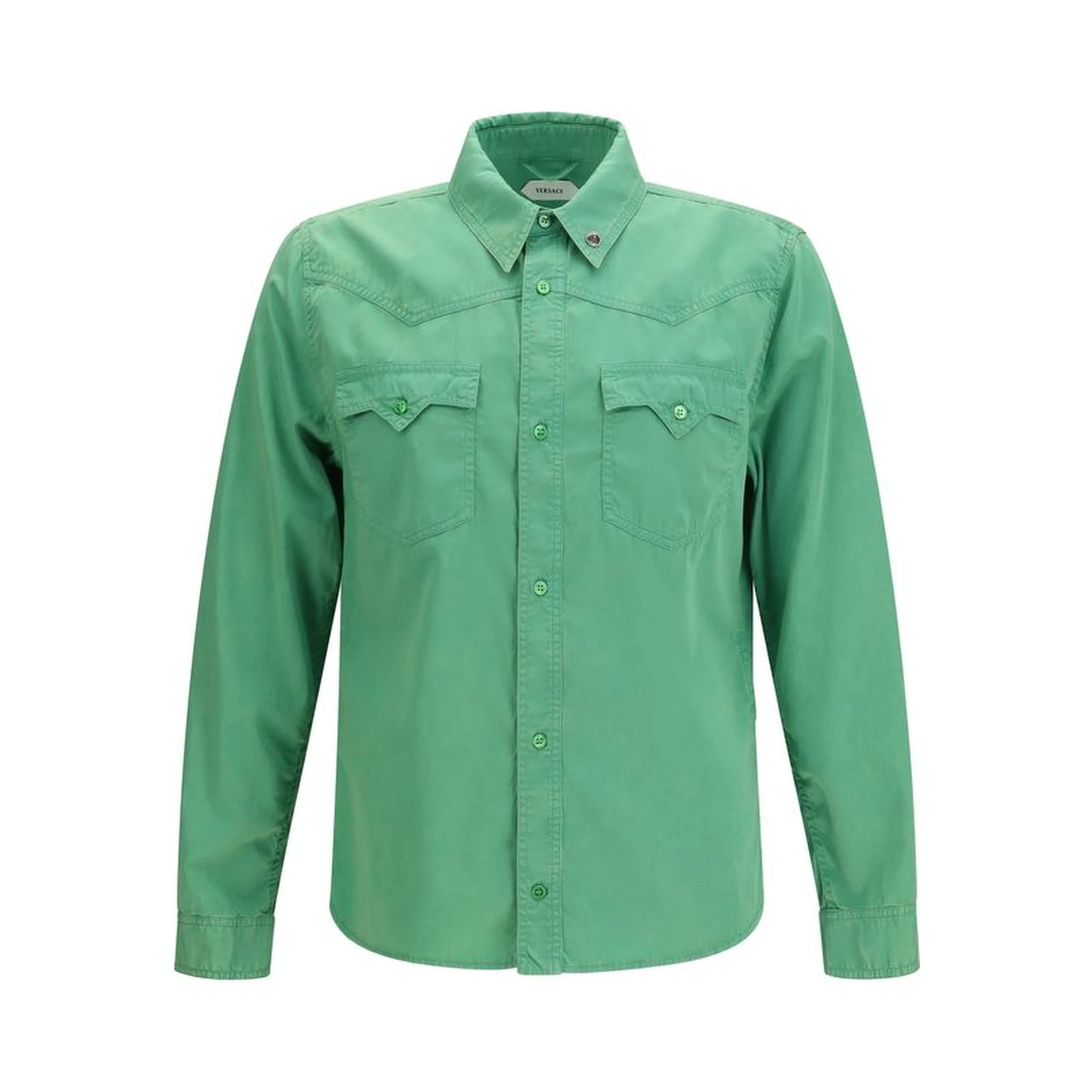 Bicolor Cotton Shortsleeve Shirt