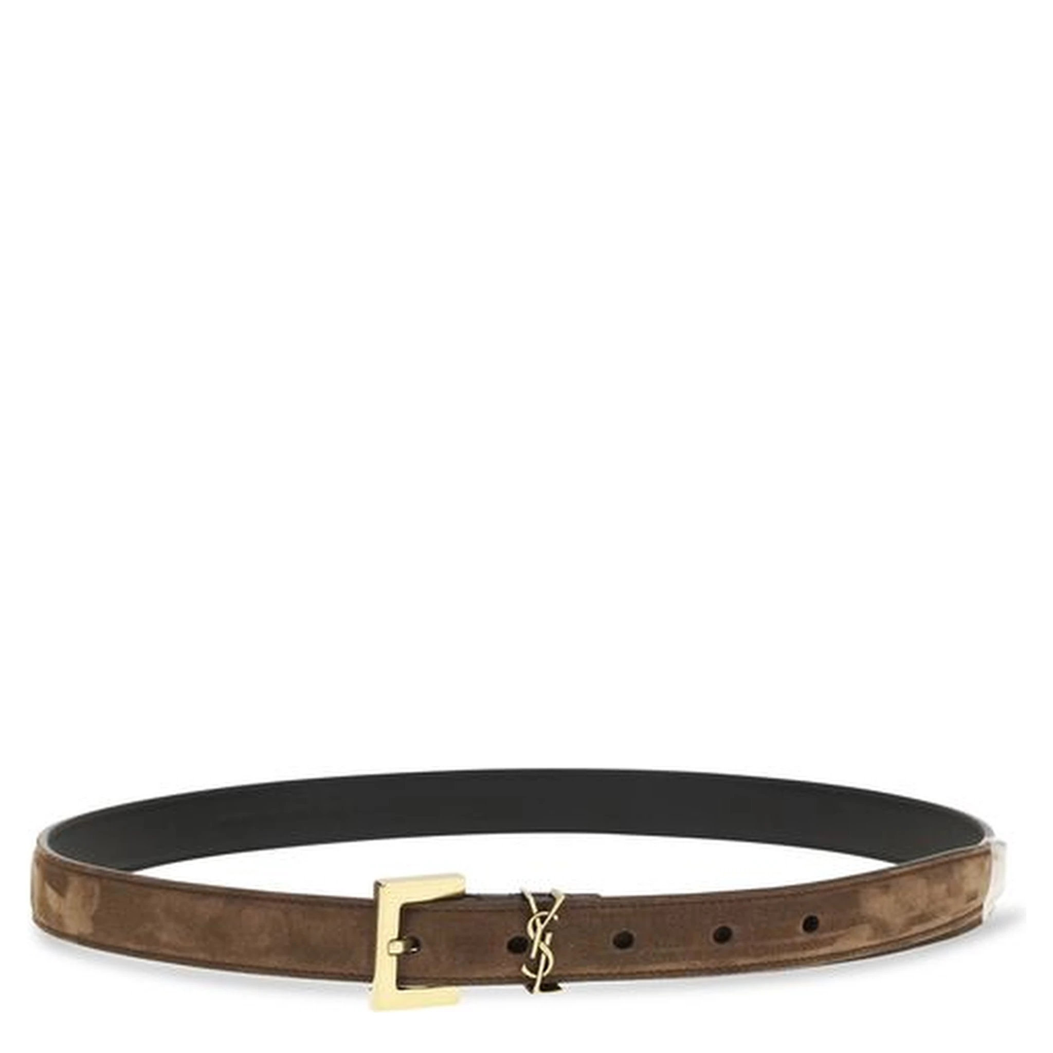 Brown Calf Leather Bos Taurus Thin Belt