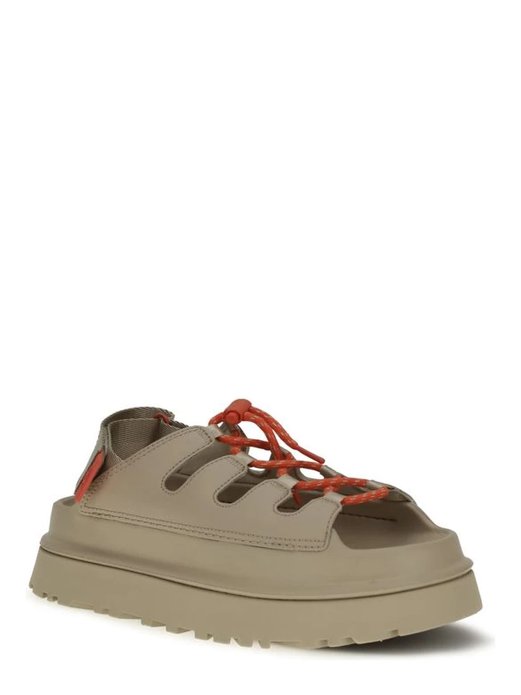 Beige Polyurethane Platform Sandals alternative