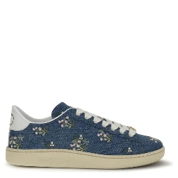 Blue Calf Leather Bos Taurus Low Top Sneakers
