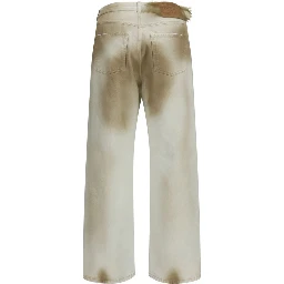 Beige Cotton Jeans Denim