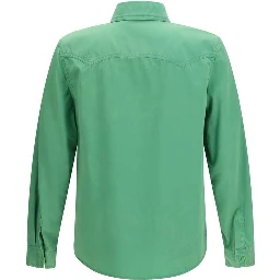 Bicolor Cotton Shortsleeve Shirt