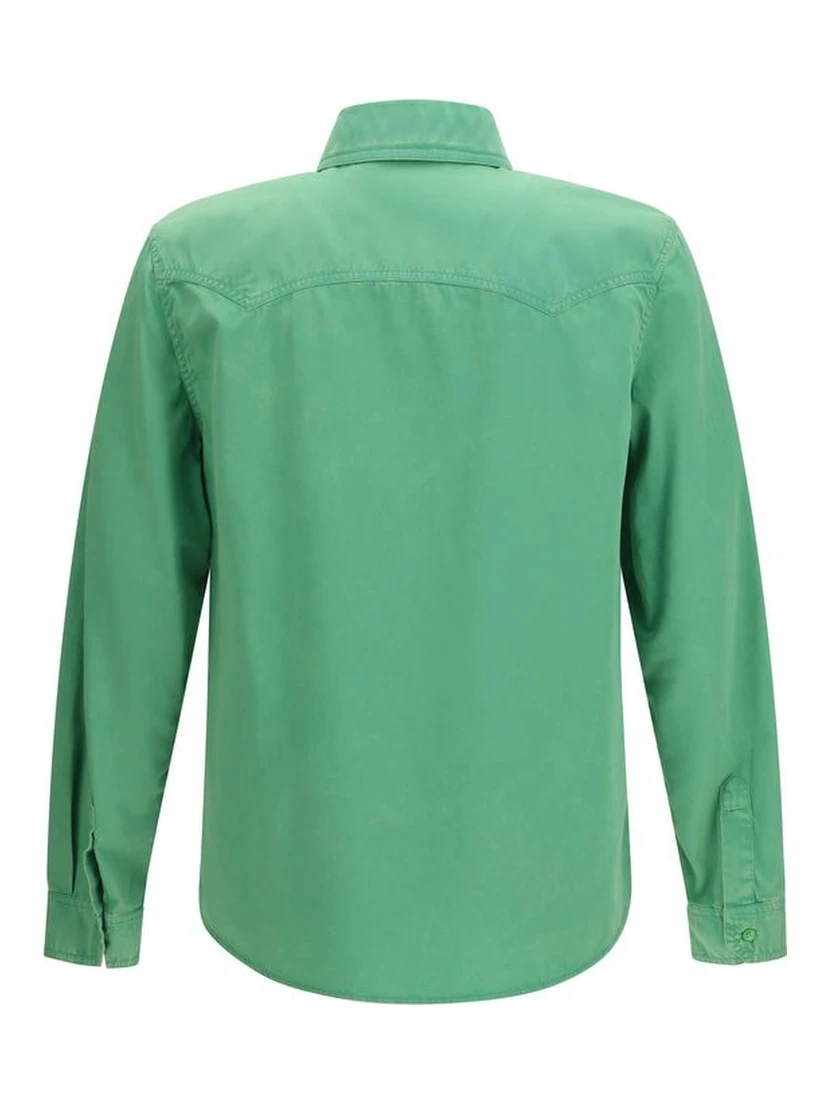 Bicolor Cotton Shortsleeve Shirt