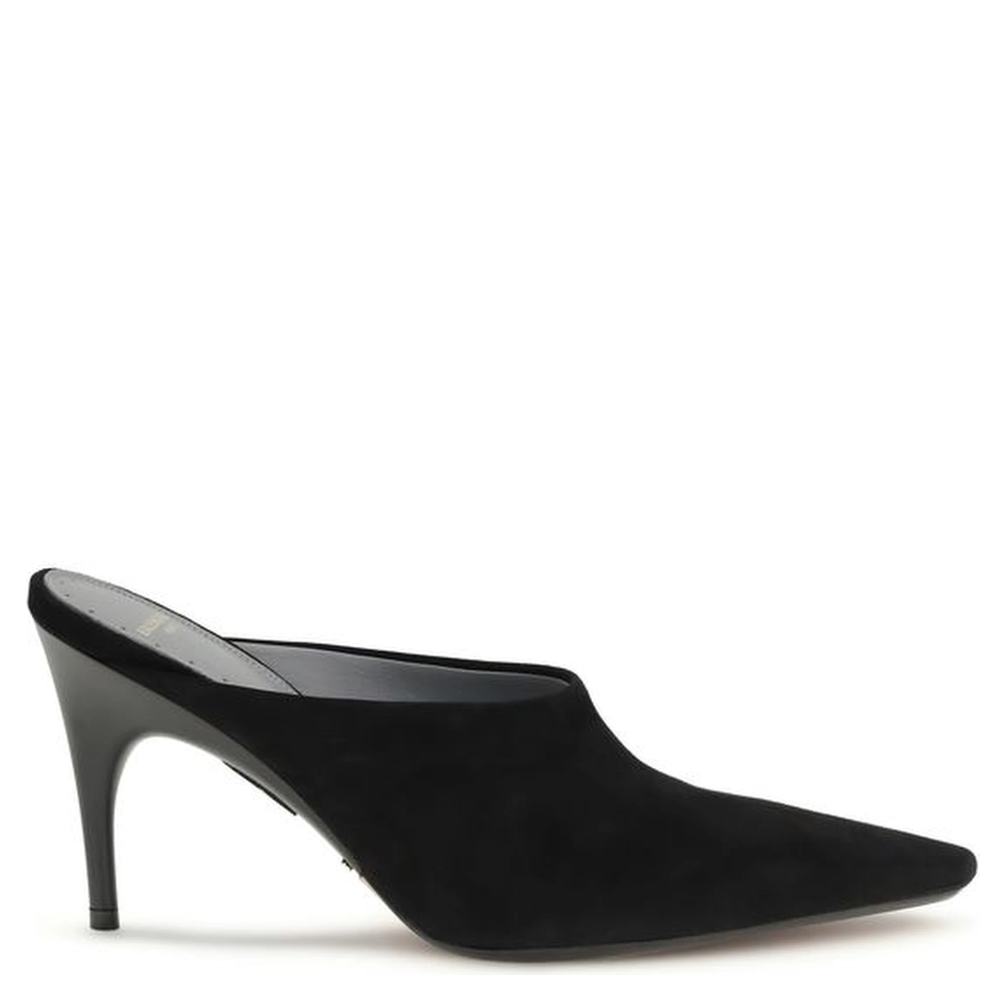 Black Suede Leather High Heel Pumps