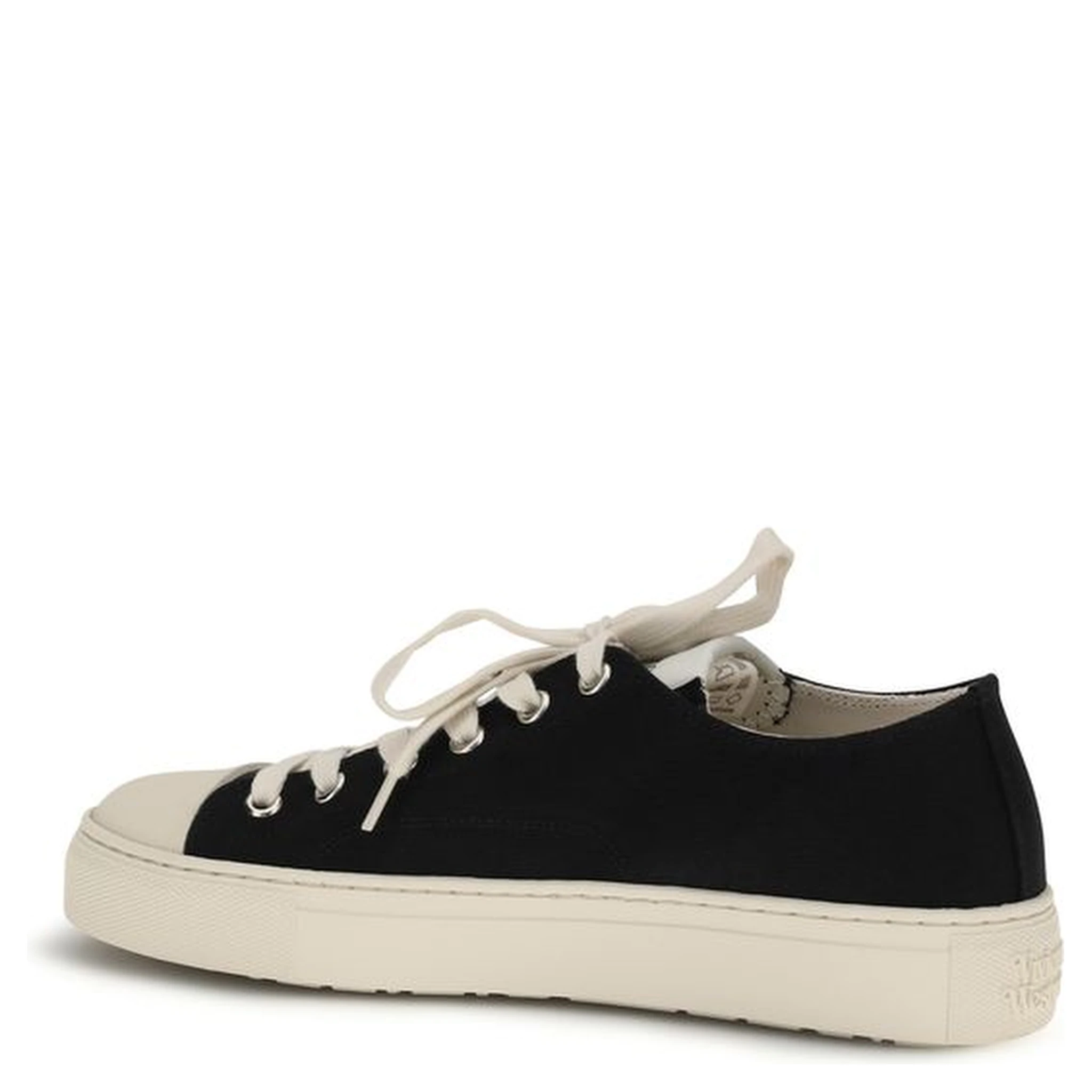 Black Fabric Low Top Sneakers