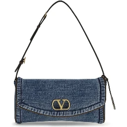 Blue Cotton Shoulder Bag