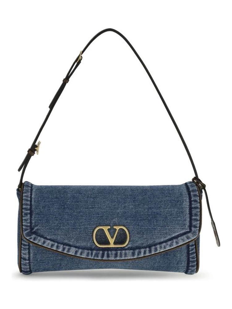 Blue Cotton Shoulder Bag