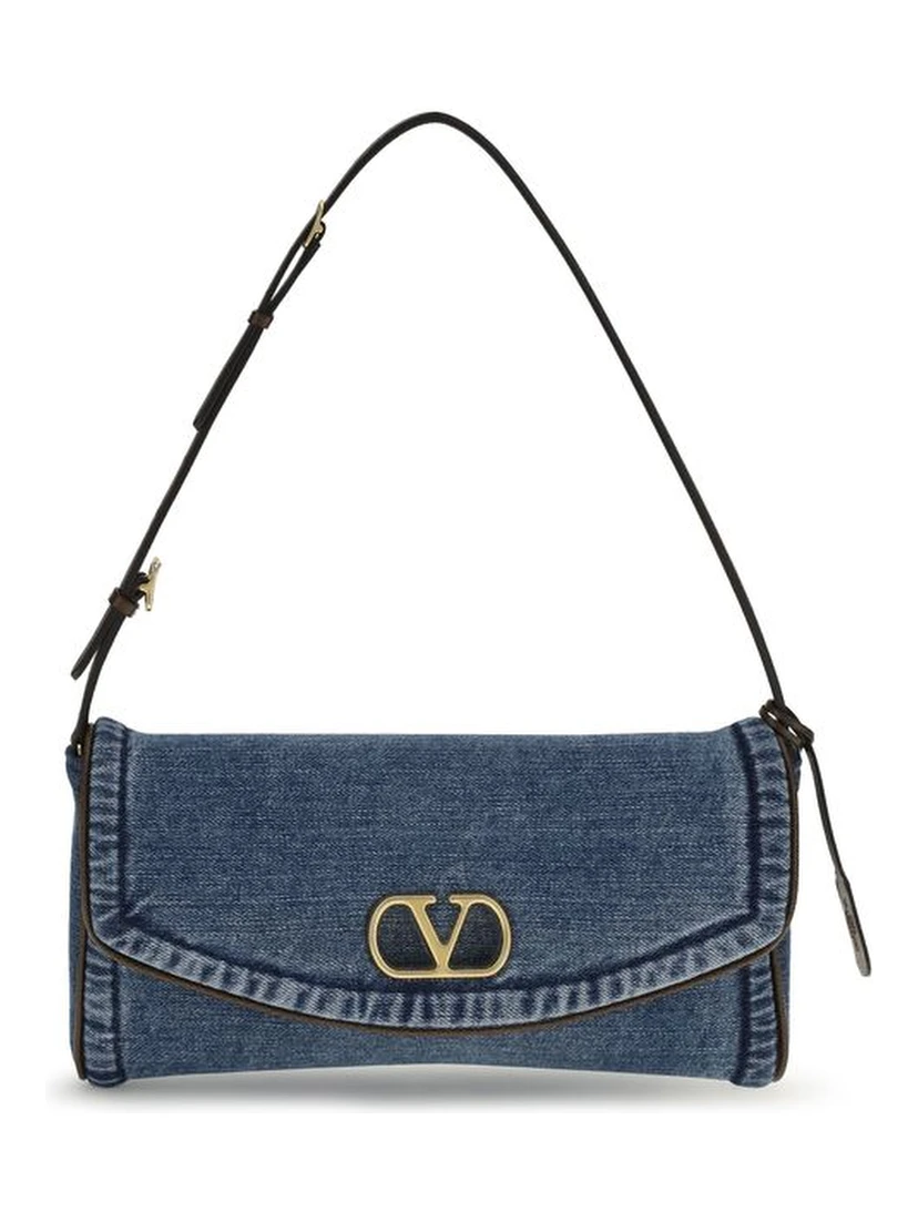 Blue Cotton Shoulder Bag