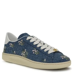 Blue Calf Leather Bos Taurus Low Top Sneakers