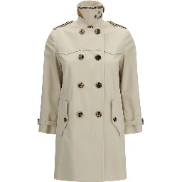 Beige Cotton Trench Coat