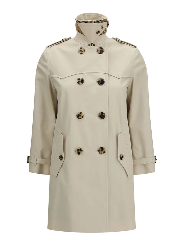Beige Cotton Trench Coat