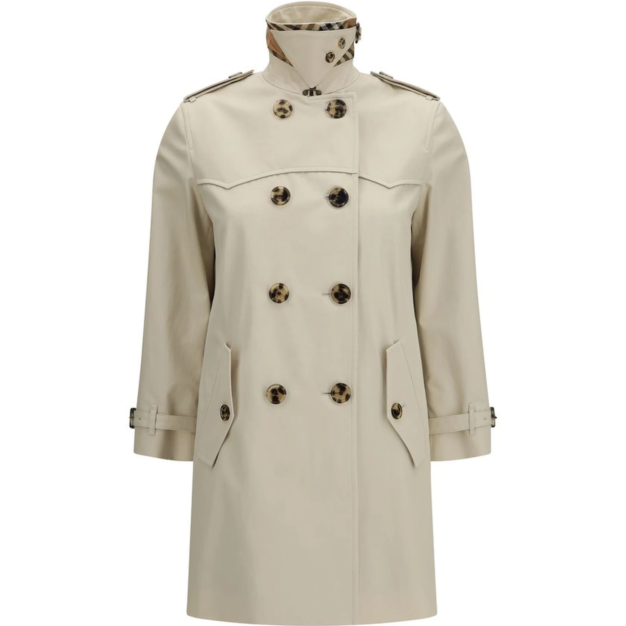 Beige Cotton Trench Coat
