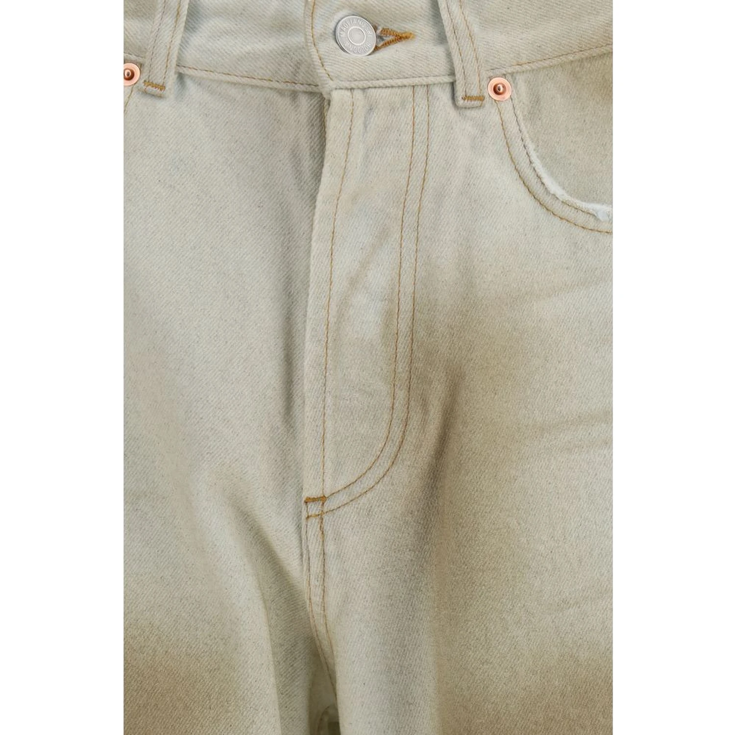 Beige Cotton Jeans Denim