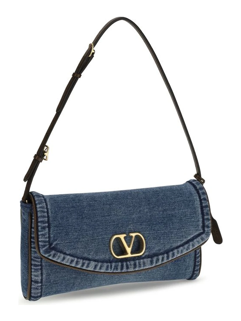 Blue Cotton Shoulder Bag