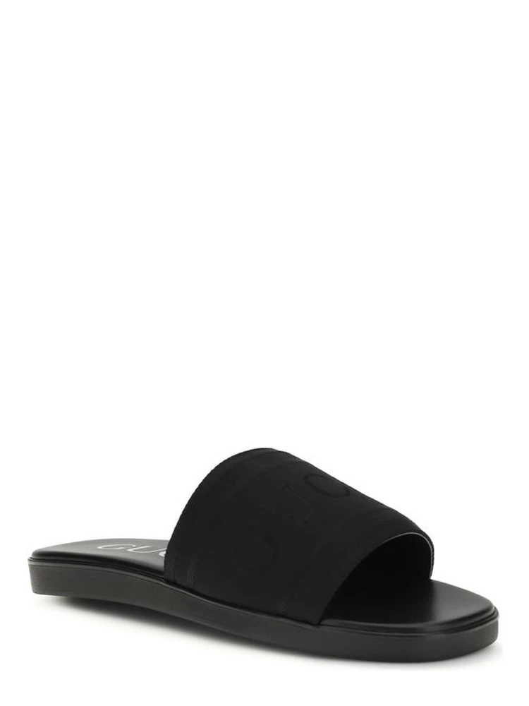Black Fabric Flat Sandals alternative