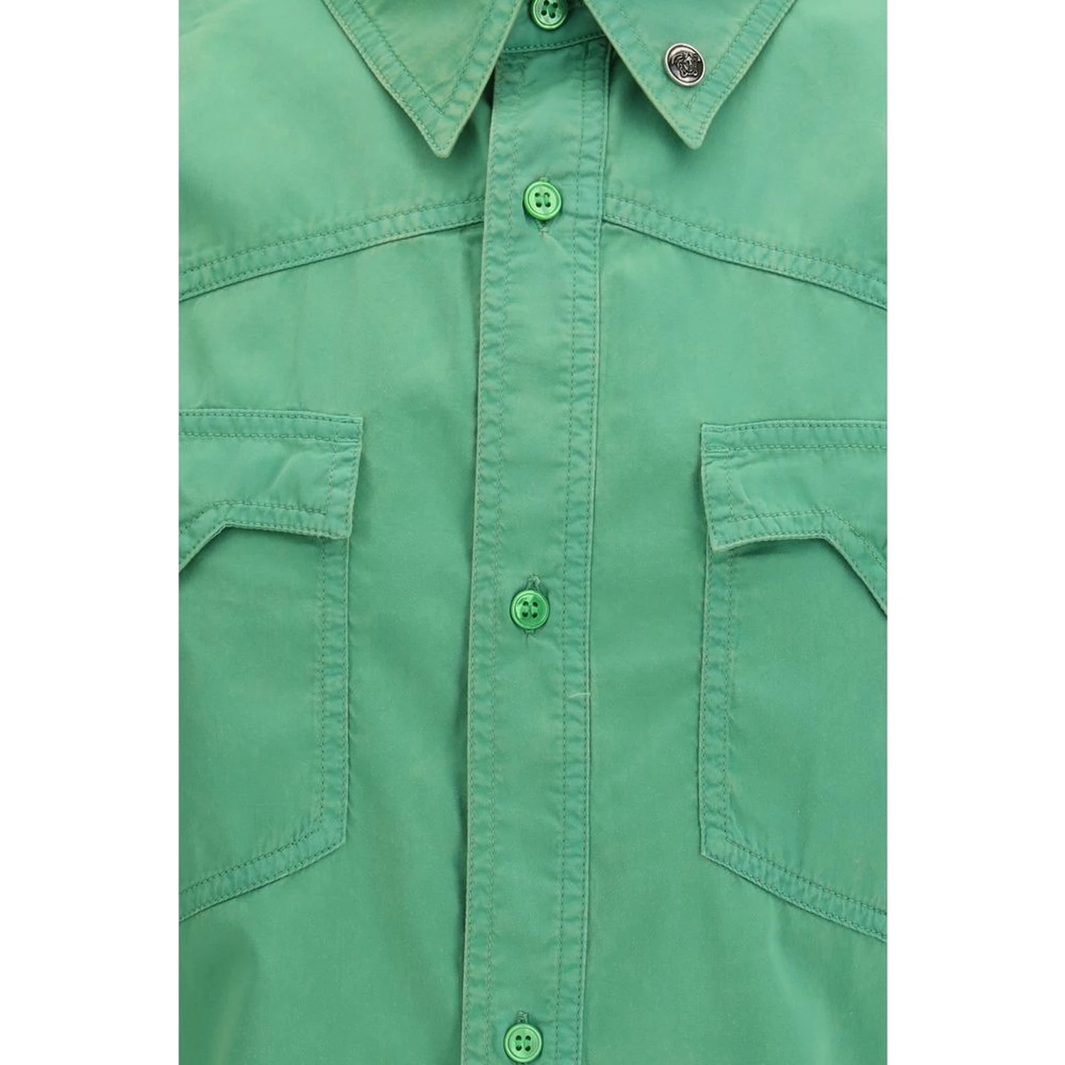 Bicolor Cotton Shortsleeve Shirt